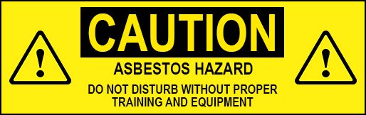 Asbestos caution sign