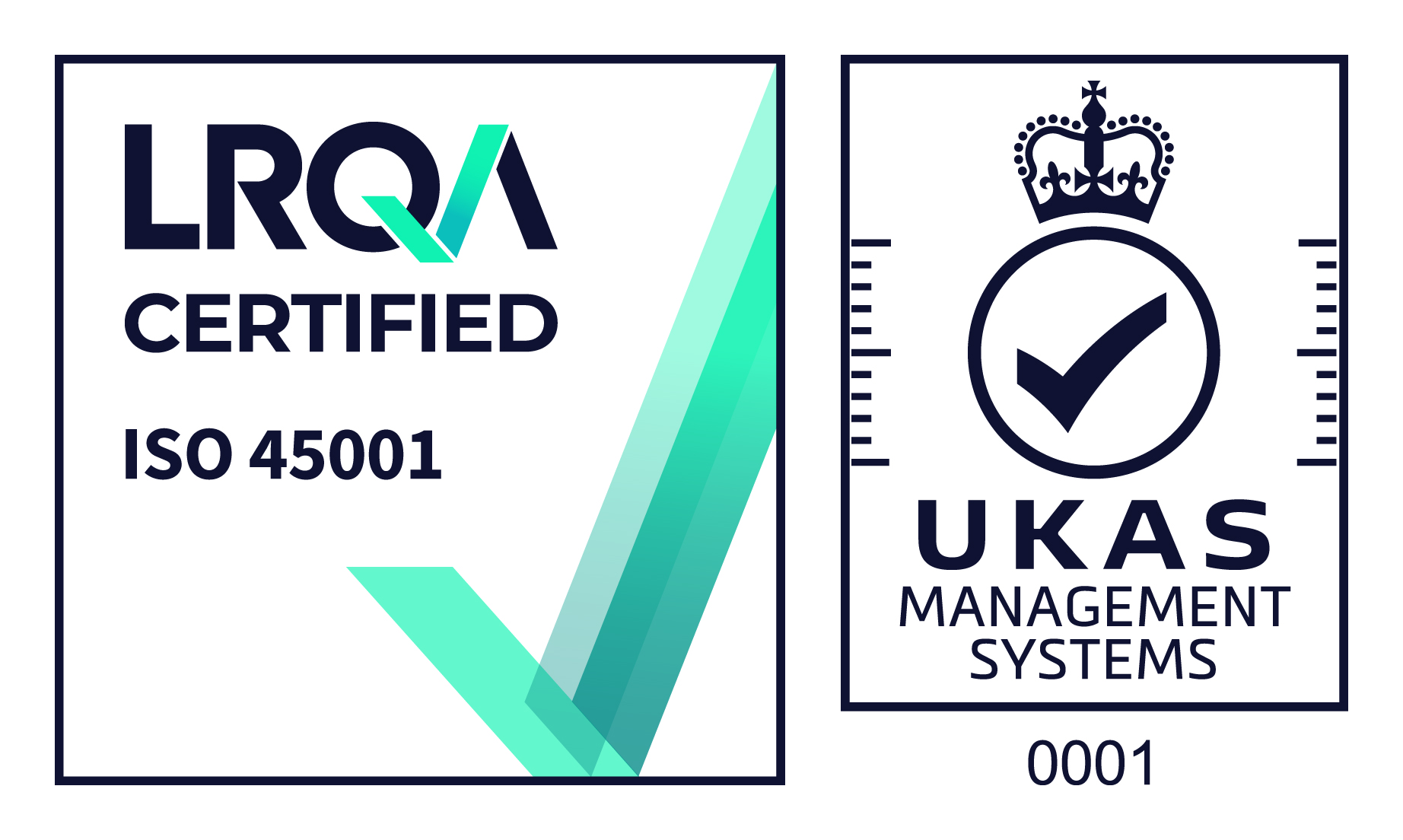 ISO 45001 Occupational Health and Safety certification logo